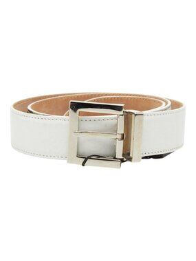 Dolce & Gabbana DG Logo Plain Belt 90 36 White Leather &